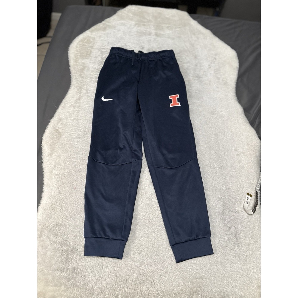 Nike Men's Blue Tapered Performance Joggers Size Small Dri Fit Illinois Univer